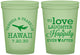 Custom Wedding 16 oz Glow In The Dark Cups - Love Laughter Happily | 404