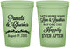 Custom Wedding 16 oz Glow In The Dark Cups - Love Laughter Happily | 409