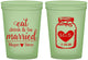 Custom Wedding 16 oz Glow In The Dark Cups - Mason Jar | 415