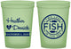Custom Wedding 16 oz Glow In The Dark Cups - Two Less Fish In The Sea | 420