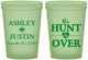 Custom Wedding 16 oz Glow In The Dark Cups - The Hunt Is Over | 422