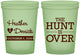 Custom Wedding 16 oz Glow In The Dark Cups - The Hunt Is Over | 427