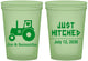 Custom Wedding 16 oz Glow In The Dark Cups - Just Hitched Tractor | 429