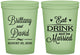 Custom Wedding 16 oz Glow In The Dark Cups - Eat Drink Be Married | 430