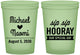 Custom Wedding 16 oz Glow In The Dark Cups - Sip Sip Hooray | 437