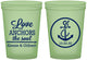 Custom Wedding 16 oz Glow In The Dark Cups - Love Anchors The Soul | 440