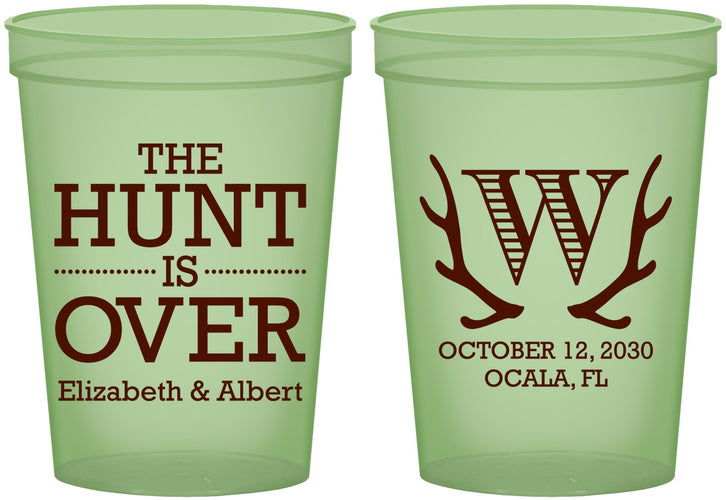 Custom Wedding 16 oz Glow In The Dark Cups - Monogram | 442