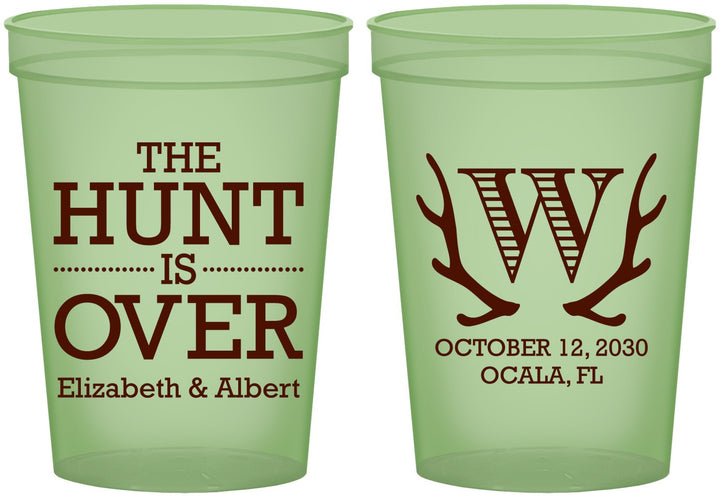 Custom Wedding 16 oz Glow In The Dark Cups - Monogram | 442