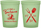 Custom Wedding 16 oz Glow In The Dark Cups - I Do Barbecue Bbq | 447