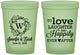 Custom Wedding 16 oz Glow In The Dark Cups - Love Laughter Happily | 461