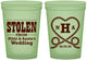 Custom Wedding 16 oz Glow In The Dark Cups - Stolen Monogram | 474