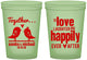 Custom Wedding 16 oz Glow In The Dark Cups - Happily Ever After | 480
