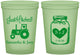 Custom Wedding 16 oz Glow In The Dark Cups - Just Hitched Mason Jar | 483