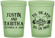 Custom Wedding 16 oz Glow In The Dark Cups - Til Death Do Us Part | 485