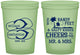 Custom Wedding 16 oz Glow In The Dark Cups - Sandy Feet Salty Kisses | 490