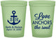 Custom Wedding 16 oz Glow In The Dark Cups - Love Anchors The Soul | 494