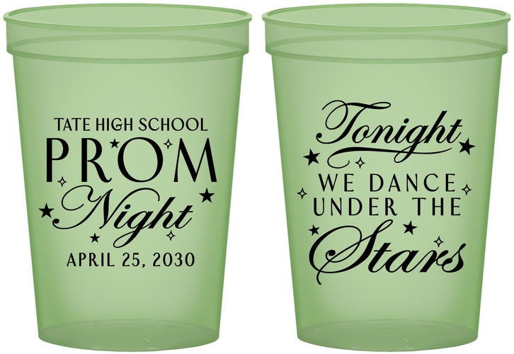 Custom Prom 16 oz Glow In The Dark Cups - Tonight We Dance | 50000