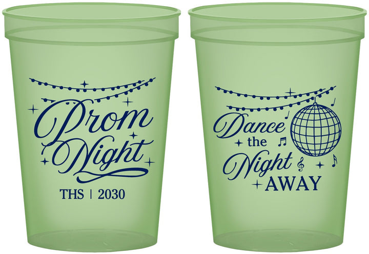 Custom Prom 16 oz Glow In The Dark Cups - Dance The Night Away | 50001
