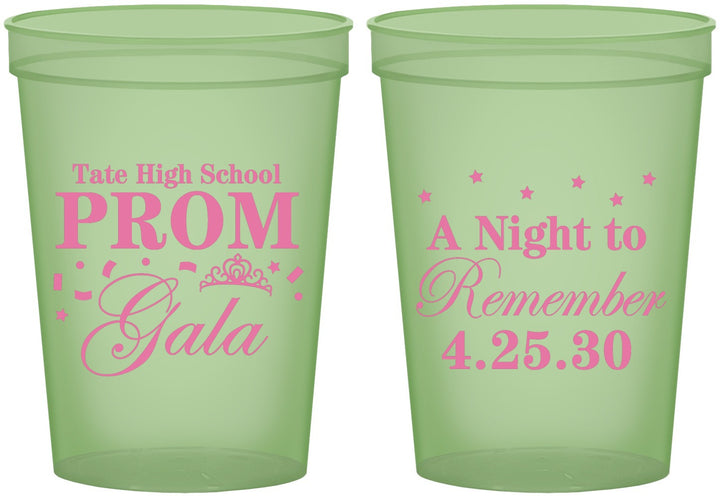 Custom Prom 16 oz Glow In The Dark Cups - A Night To Remember | 50003