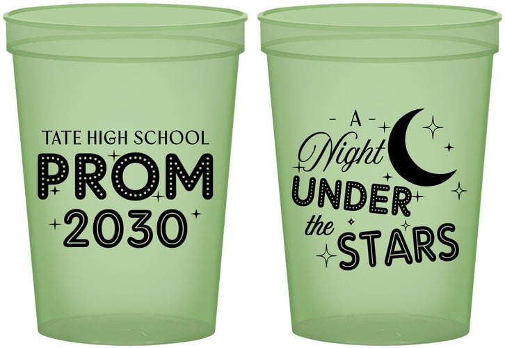 Custom Prom 16 oz Glow In The Dark Cups - A Night Under The Stars | 50004