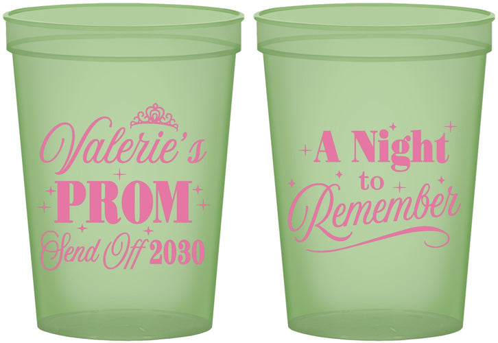 Custom Prom 16 oz Glow In The Dark Cups - Send Off | 50006