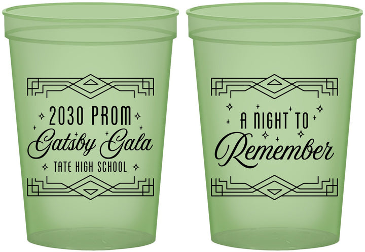 Custom Prom 16 oz Glow In The Dark Cups - Gatsby Gala | 50012