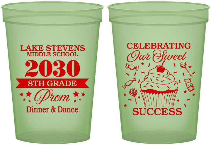 Custom Prom 16 oz Glow In The Dark Cups - 8th Grade Dance | 50013