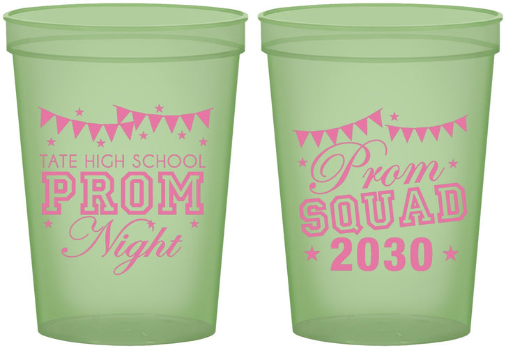 Custom Prom 16 oz Glow In The Dark Cups - Squad | 50015
