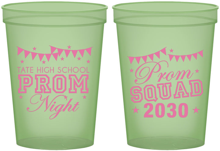Custom Prom 16 oz Glow In The Dark Cups - Squad | 50015