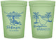 Custom Wedding 16 oz Glow In The Dark Cups - Barbados | 509