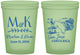 Custom Wedding 16 oz Glow In The Dark Cups - Costa Rica | 519