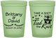 Custom Wedding 16 oz Glow In The Dark Cups - Take A Shot We Tied The Knot | 553