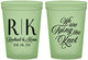 Custom Wedding 16 oz Glow In The Dark Cups - Monogram Tying Knot | 559