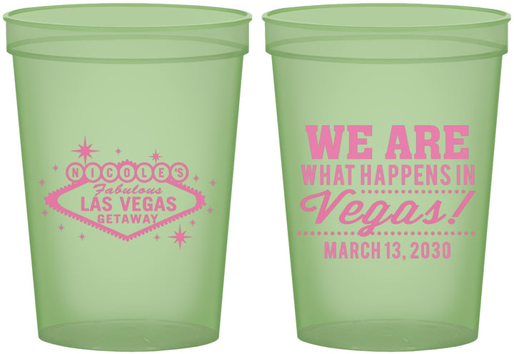 Custom Bachelorette 16 oz Glow In The Dark Cups - Las Vegas | 60029