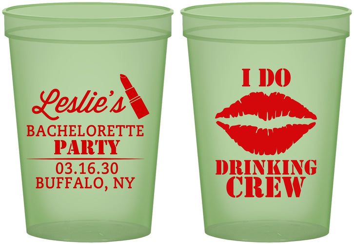 Custom Bachelorette 16 oz Glow In The Dark Cups - I Do Drinking Team | 60031