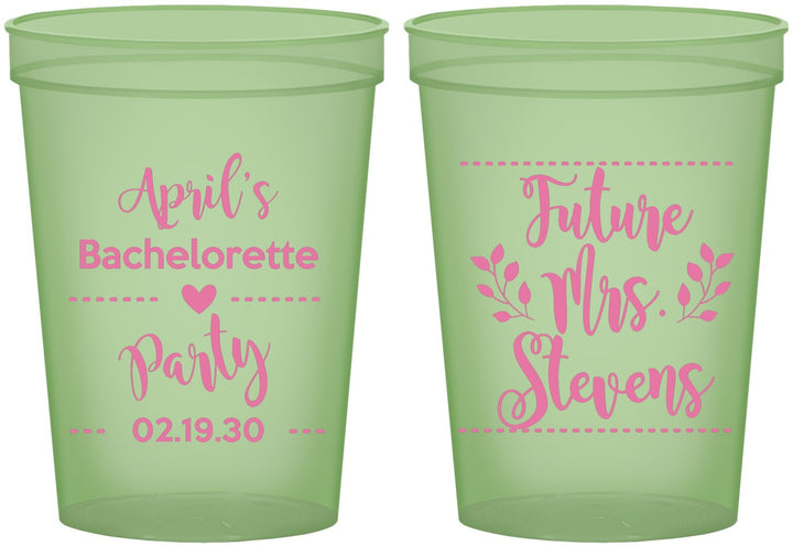 Custom Bachelorette 16 oz Glow In The Dark Cups - Future Mrs | 60037