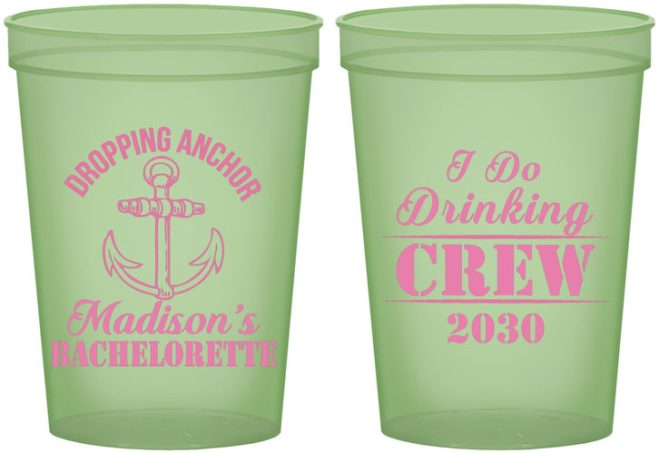 Custom Bachelorette 16 oz Glow In The Dark Cups - I Do Drinking Team | 60038