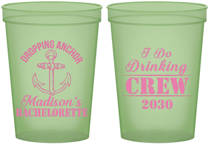 Custom Bachelorette 16 oz Glow In The Dark Cups - I Do Drinking Team | 60038