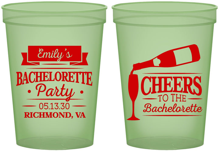 Custom Bachelorette 16 oz Glow In The Dark Cups - Cheers | 60052