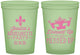 Custom Bachelorette 16 oz Glow In The Dark Cups - Mardi Gras | 60061