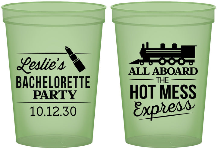 Custom Bachelorette 16 oz Glow In The Dark Cups - Hot Mess Express | 60075