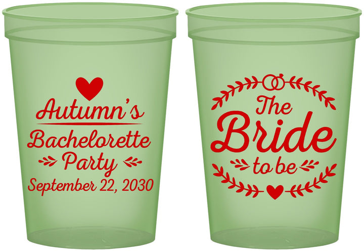 Custom Bachelorette 16 oz Glow In The Dark Cups - Bride To Be | 60088