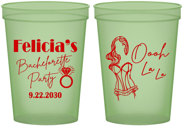 Custom Bachelorette 16 oz Glow In The Dark Cups - Paris | 60090