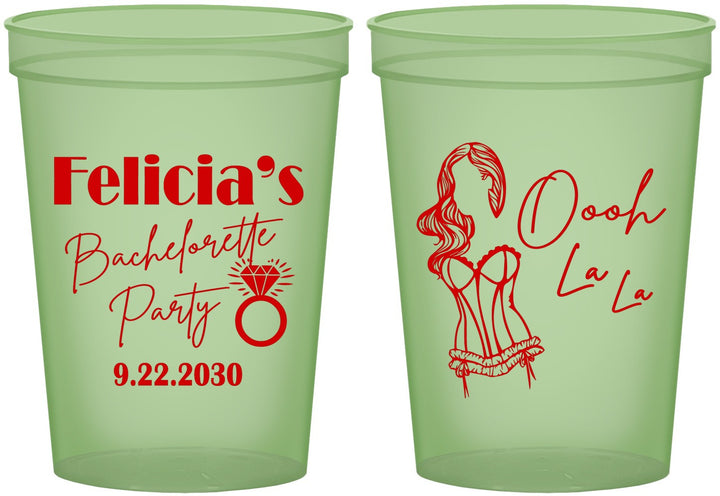 Custom Bachelorette 16 oz Glow In The Dark Cups - Paris | 60090