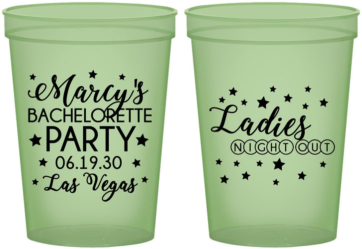Custom Bachelorette 16 oz Glow In The Dark Cups - Ladies Night Out | 60101