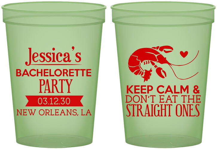 Custom Bachelorette 16 oz Glow In The Dark Cups - Crawfish Boil | 60137