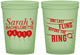 Custom Bachelorette 16 oz Glow In The Dark Cups - Last Fling Before Rings | 60140