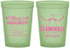 Custom Bachelorette 16 oz Glow In The Dark Cups - Lets Flamingle Still Single | 60144