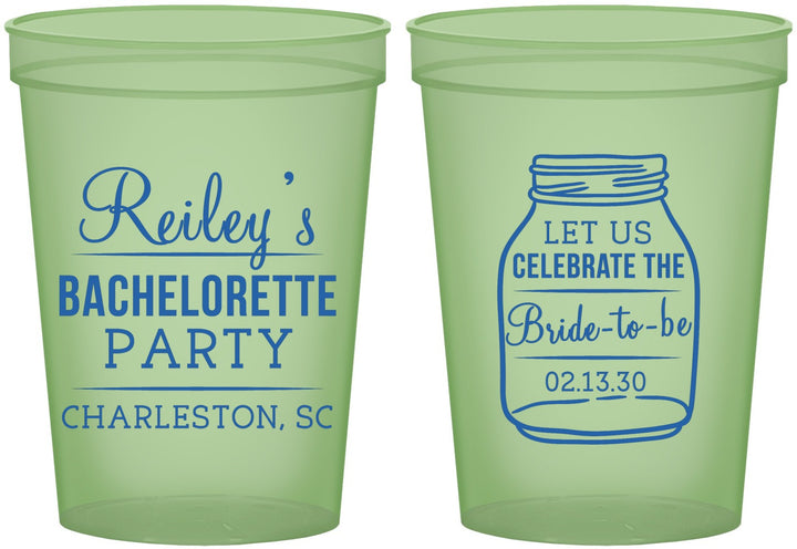 Custom Bachelorette 16 oz Glow In The Dark Cups - Bride To Be | 60146