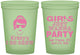 Custom Bachelorette 16 oz Glow In The Dark Cups - Girls Just Wanna Party | 60158